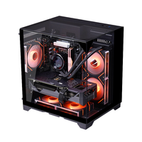 Boîtier d'ordinateur Mini ITX OEM, hauteur limite du refroidisseur CPU 157 mm, support de radiateur inférieur 240 mm, avec 4 emplacements PCI