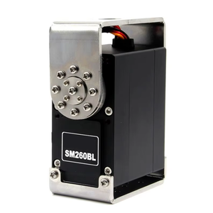 Nuevos servomotores metálicos HANHAI SM260BL de 24V con rotación de 360 grados y alto torque para robots RC de hasta 650 kg - Product Image 1
