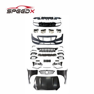 Pour <span class=keywords><strong>Mercedes</strong></span> W205 classe C coupé mise à niveau <span class=keywords><strong>C63</strong></span> <span class=keywords><strong>AMG</strong></span> BodyKit pare-chocs avant arrière calandre becquet capot garde-boue - Product Image 5