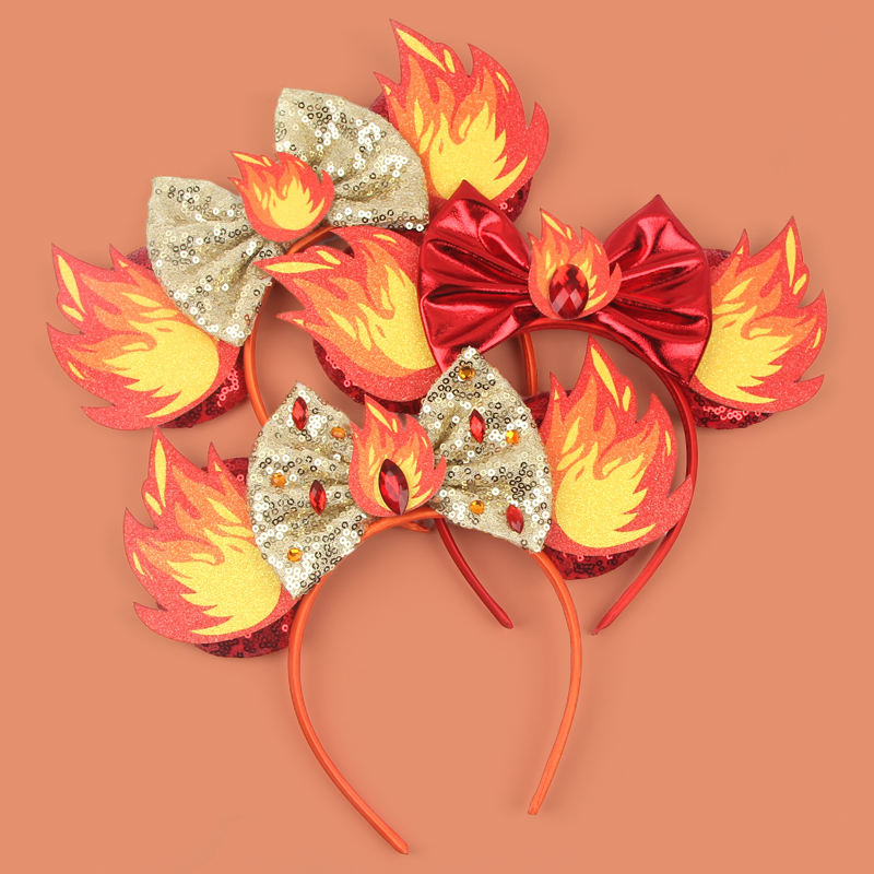 NEW Designs Mouse Ears Headband Cartoon Water Fire Popular Character Hairbands Kids Adults Party Cosplay