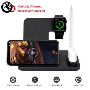 Station de charge multifonctionnelle Kinggard 4-en-<span class=keywords><strong>1</strong></span> <span class=keywords><strong>pour</strong></span> écouteurs intelligents, montre, stylet et <span class=keywords><strong>chargeur</strong></span> sans fil jusqu'à 15W en ABS - Product Image 4