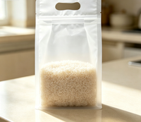 Sachet Doypack Transparent de Haute Qualité avec Poignée, Sac Ziplock Personnalisé pour Aliments, Noix, Riz, Emballage Anti-Humidité