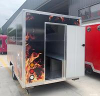 Remorque de cuisine alimentaire sur mesure avec table de préparation et hotte de ventilation pour la vente de nourriture de rue et les concessions de festivals