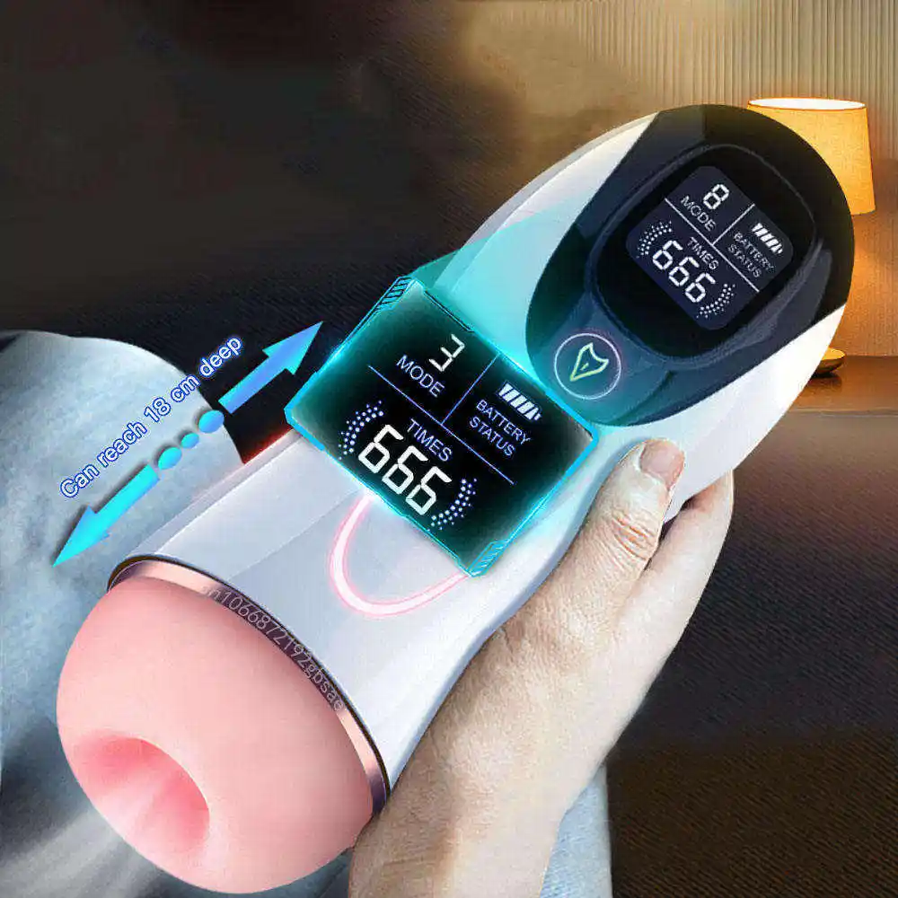 Masturbateur masculin automatique tasse succion Vibration vrai vagin poche chatte pénis sexe Oral Machine jouets pour homme adultes