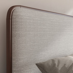 Juego de Dormitorio Wyller de 2 Piezas, Cama Queen Size Moderna con Mesita de Noche, en Madera de Nogal Natural - Product Image 6
