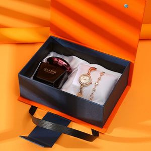 Relojes Mecánicos Nuevos para Mujer, Reloj de Cuarzo Verde, Set de Regalo, Productos de Tendencia 2026, Proveedor Mayorista en Línea - Product Image 3