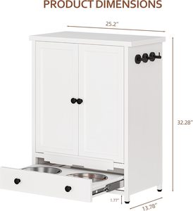 ที่เก็บอาหารสัตว์เลี้ยงแบบดึงออกได้ ชามสแตนเลสคู่ สำหรับสุนัขและแมว ความจุขนาดใหญ่ ทำความสะอาดง่าย อุปกรณ์สำหรับสัตว์เลี้ยงทันสมัย - Product Image 3