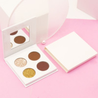 Meilleure vente Palette d'ombres à paupières métalliques étanches à l'eau, poudre de maquillage sèche pailletée mate pour peaux foncées, tous types de peau