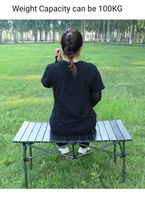 Coréen 120cm 150cm pas cher grande valise en acier au carbone Tube inoxydable Camping Table pliante pour salle à manger barbecue