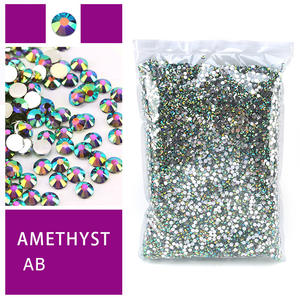 Pegatinas <span class=keywords><strong>y</strong></span> accesorios para <span class=keywords><strong>uñas</strong></span> DIY con diamantes de imitación AB de resina de base plateada <span class=keywords><strong>y</strong></span> parte trasera plana, en empaque grande - Product Image 6