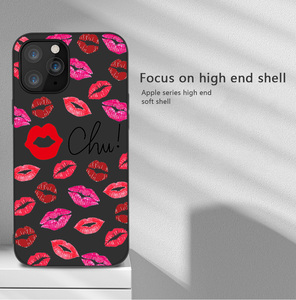 Étuis de téléphone portable en silicone TPU avec impression UV pour <span class=keywords><strong>iPhone</strong></span> 11/<span class=keywords><strong>12</strong></span>/13/14/15 Pro Max, motif « Kiss <span class=keywords><strong>Me</strong></span> Lips » - Product Image 3