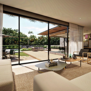 Porta Scorrevole Moderna in Lega di Alluminio ad Alta Efficienza Energetica per Camera da Letto e Uso Esterno, Binario Singolo/Doppio Molto Stretto, Sistema Push-pull - Product Image 2