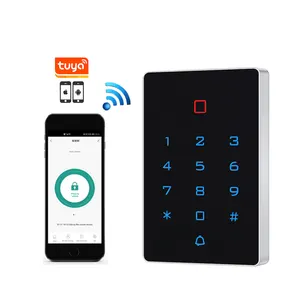 Wasserdichte WiFi Tuya App Hintergrund beleuchtung Touch 125kHz RFID-Karte WG 26 Ausgang Anti-Demontage Alarm Tür Zugangs kontrolle Tastatur