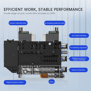 작동 중기용 디지털 압력 게이지가 있는 3 단위 진공 펌프 발생기 공압 부품 일체형 SHINYEE - Product Image 2