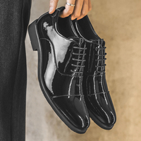 Chaussures habillées Oxford en cuir véritable pour hommes, à enfiler, décontractées et formelles, avec semelle extérieure en caoutchouc, toutes saisons, bout rond