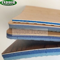 USA Modern 4.5mm Wear Layer Sheet Revêtement de sol en vinyle PVC imperméable et antidérapant Plancher de sport en bois pour salle de sport École Bureau Hôtel