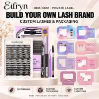 Kit d'extensions de cils faites à la main Eifryn, longueurs mixtes, volume léger 3D-5D CC, épaisseur 0,03 mm, grappes de cils en vison et cachemire