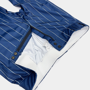 เสื้อเจอร์ซีย์เบสบอลลายทางคลาสสิกออกแบบได้ตามต้องการปักโลโก้ด้วยกระดุมเสื้อกีฬาเบสบอล - Product Image 4