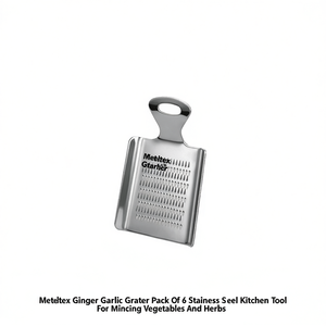Metaltex Ginger Garlic Grater Pack Of 6 Stainless Steel Kitchen <b>Tool</b> For Mincing <b>Vegetables</b> And Herbs - Product Image 2