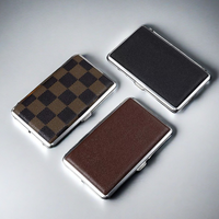 Étui à cigarettes rectangulaire en plastique PU fantaisie WAWA, logo personnalisé, impression sérigraphique, motifs multicolores, surface brillante