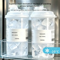 Gobelet à glace réutilisable en plastique importé du Japon avec couvercle pour la congélation des glaçons et la consommation directe en voiture