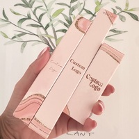 50 Piezas para Crear tu Propia Marca de Cosméticos, Cajas de Embalaje para Brillo Labial y Delineador de Labios en Tonos Rosa Nude, Cajas de Papel Personalizadas Vacías