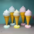 Estatuilla de fibra de vidrio molde de helado accesorios de modelo/estatua de helado de modelo/Decoración de tienda de cono de helado de fibra de vidrio gigante - Product Image 4