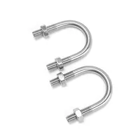 Ensemble de boulons et d'écrous ronds en acier inoxydable 316 en forme de U, M6 M8 M10, pince de serrage pour tuyau, support de tube, vis de fixation