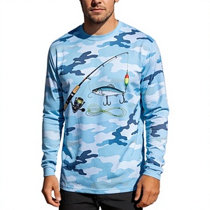 Chemise de pêche pour homme en polyester durable, respirante, à manches longues, avec logo personnalisé, séchage rapide, protection UV SPF UPF 50 - Product Image 1
