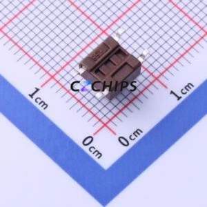 4-1437565-9 Tactile Switch SMD-4P,6x6mm Switch Single Pole Single Throw Round Button 1.6N Vertical Mount - Product Image 2