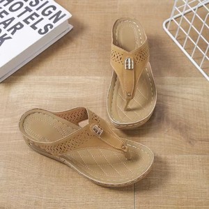 Sandali ortopedici con zeppa QF1 Summer Gladiator da donna, <span class=keywords><strong>ciabatte</strong></span> da casa, scarpe casual, taglie forti, piatte, per esterno - Product Image 5