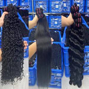 Cabello rizado indio virgen 100% sin procesar, mechones de cabello indio rizado de color natural - Product Image 6