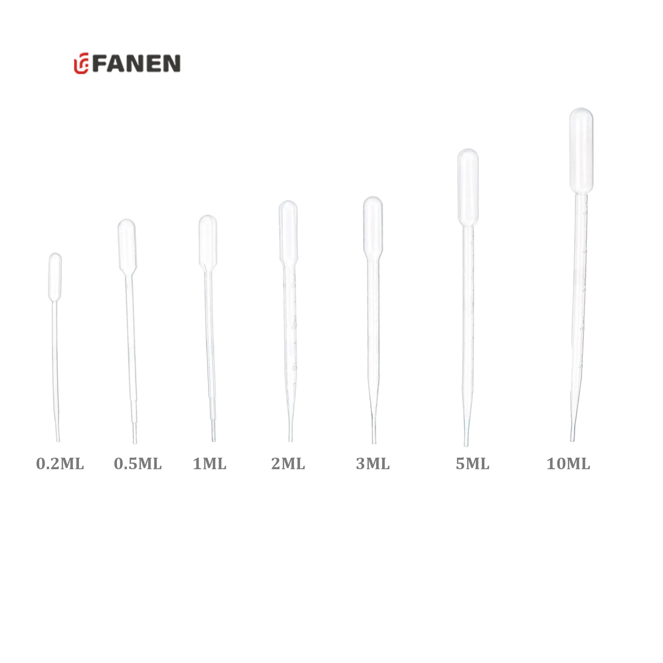 Fanen plastic pasture pipette 3ml 5ml pasteur pipette