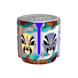 <span class=keywords><strong>Mini</strong></span> Altoparlante Wireless Regalo, Design Maschera <span class=keywords><strong>Opera</strong></span> di Pechino, in Metallo, Altoparlante Compatto Portatile Antistress Girevole - Product Image 1