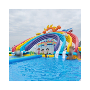 Toboggan arc-en-ciel <span class=keywords><strong>direct</strong></span> des fabricants de piscines gonflables divertissements commerciaux monde de l'eau installations de parcs pour enfants - Product Image 4