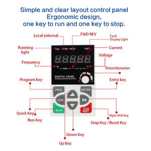 220v vfd משתנה קצב מנוע משאבת מנוע משאבת מנוע 0.4kw-4kw תלת פאזי ממיר תדר נמוך עבור מדחס 380v - Product Image 3