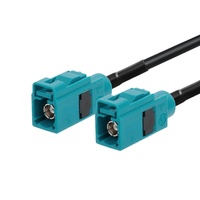 Câble coaxial FAKRA Z Code RG174 50 à angle droit, double blindage en cuivre tressé pour antenne GPS, navigation/communication automobile