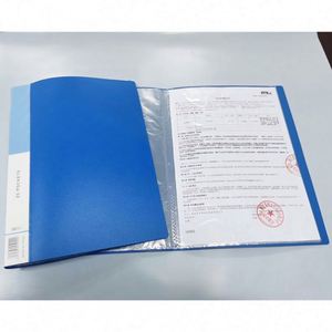 Top Quality Best Price <b>A4</b> Blue 10 20 30 40 60 80 100 Pockets Plastic Clear File <b>Folder</b> Display Book Document File <b>Folder</b> - Product Image 4