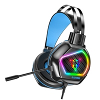 Casque d'ordinateur G601 Casque de jeu E-Sports Lumière colorée Casque d'ordinateur portable de jeu avec microphone