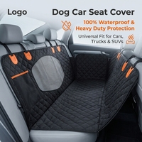 Housse de siège auto pour chien, imperméable, résistante à la saleté, avec fenêtre en maille transparente, matelassée en losanges, type hamac, pour siège arrière universel, vente en gros usine