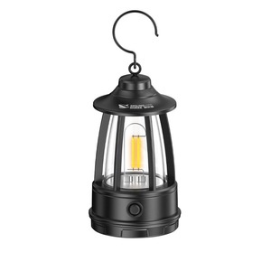 Lanterne de camping rechargeable Smiling Shark, lampe LED rétro, lumière blanche chaude, portable, avec crochet - Product Image 3