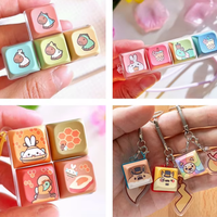Acrylique Anime Personnalisé pour Porte-clés LED Flexible Clavier Fidget Click Stim Jouet Plusieurs Options de Couleur