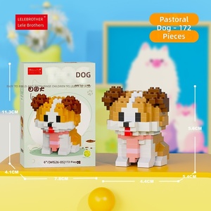 Juguete para Niños, Animal de Compañía, Gato y Perro, Muñeco de Mascota, Bloques de Construcción, Modelo <span class=keywords><strong>Mini</strong></span>, Bloques de Construcción, Ladrillos - Product Image 2