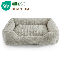 Lit pour chien en peluche ultra-doux personnalisé avec côtés renforcés et design texturé élégant