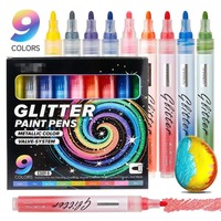 Nouveau stylo de peinture acrylique à paillettes Flash pour enfants, surligneur fluorescent pour le bricolage et le marquage