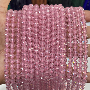 Cuentas redondas de circón facetadas de 2mm, 3mm y <span class=keywords><strong>4mm</strong></span> para pulsera, cuentas de piedra Natural brillante de circón facetado de piedras preciosas para la fabricación de joyas - Product Image 3