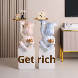 Oso Violento de Resina para Decoración de Suelo, Grande, para Recepción, Sala de Estar, Hogar, Regalo de Inauguración, Obsequio de Bienvenida, Atrae <span class=keywords><strong>la</strong></span> Riqueza y <span class=keywords><strong>la</strong></span> Buena Fortuna - Product Image 4