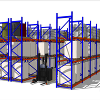 Étagère de stockage d'entrepôt robuste en acier Q235B, rayonnage à palettes 4000 kg, système d'étagères de stockage en acier robuste pour chambre froide, taille personnalisée