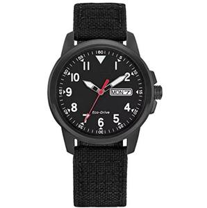 Orologio da campo luminoso da uomo con giorno e data, orologio da studente, cinturino in tela, orologio militare, resistente all'acqua - Product Image 2