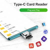 Usb 3,1 Alta Velocidad Tipo-C Kaartlezer Tf Otg Adaptador Tf Sd Otg Adaptador de teléfono Kaartlezer Mini